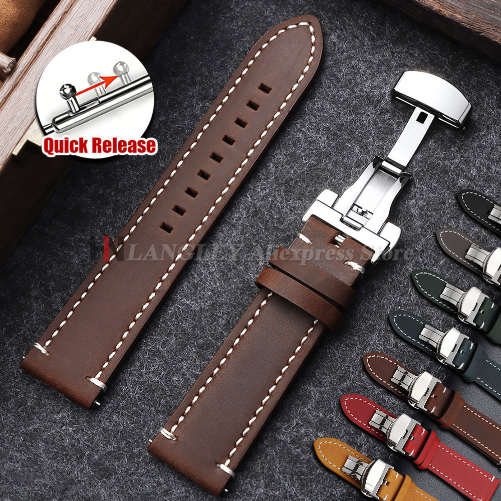 Omega Watch Speedmaster - Genuine Calfskin Watch Band for Omega