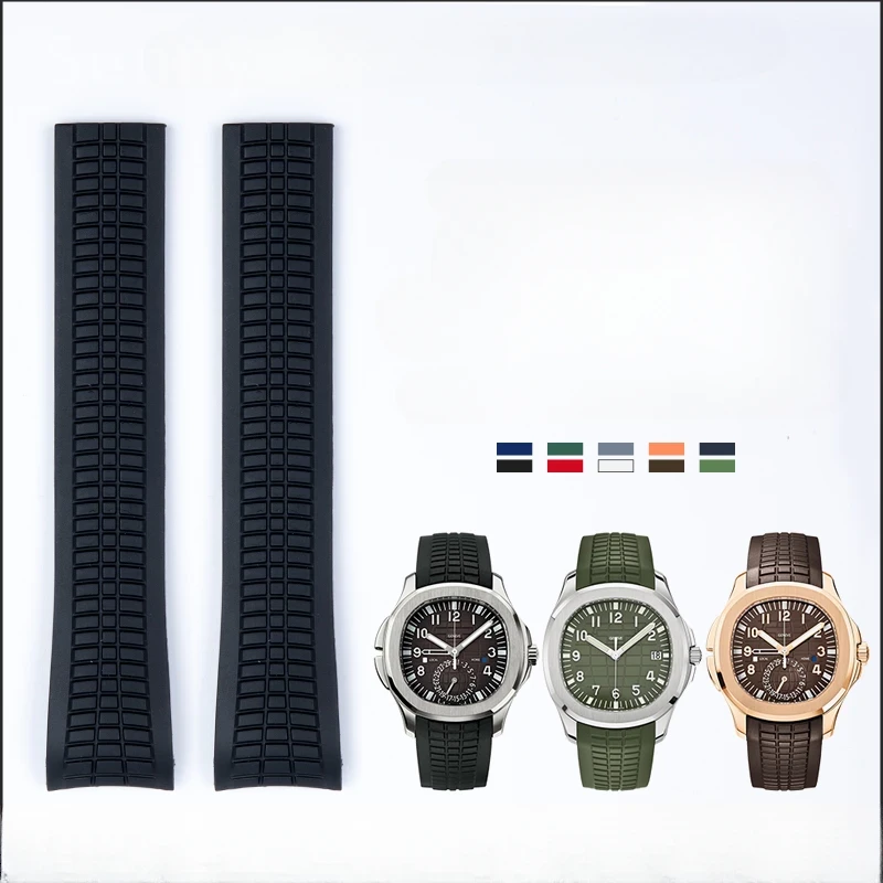 Patek Philippe Watch Aquanaut - Imported 21mm Sweatproof Silicone Watchband for