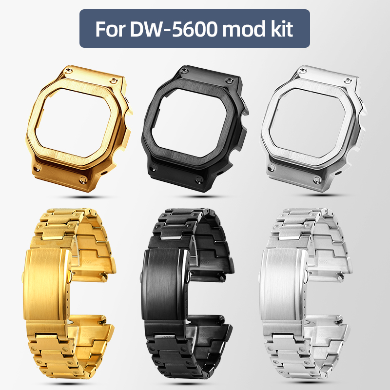 Casio Watch G-Shock Dw-5600 - Metal Watch Case Strap Mod Kit