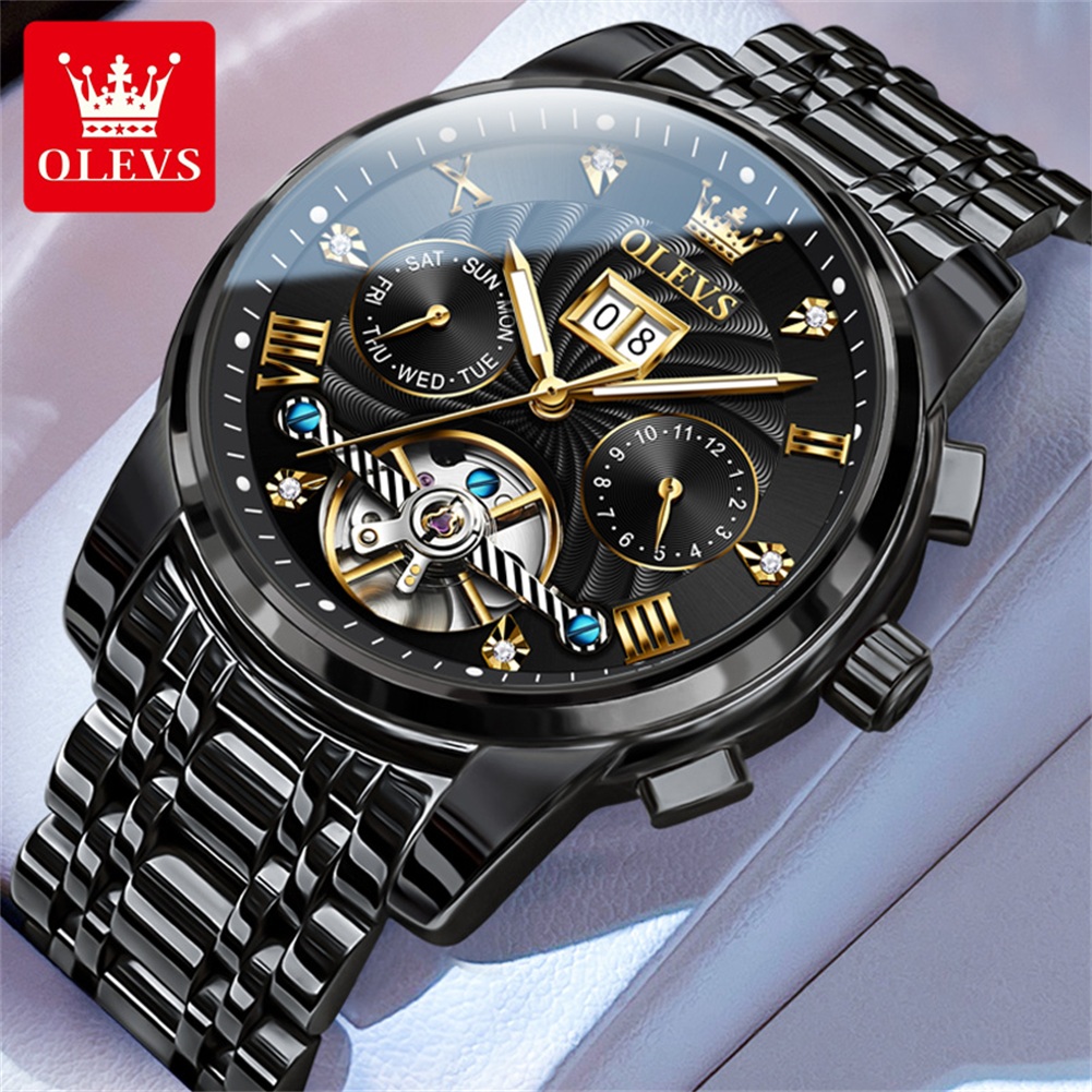 Rolex Watch Daytona - OLEVS Classic Men's Watches Tourbillon Multi-function