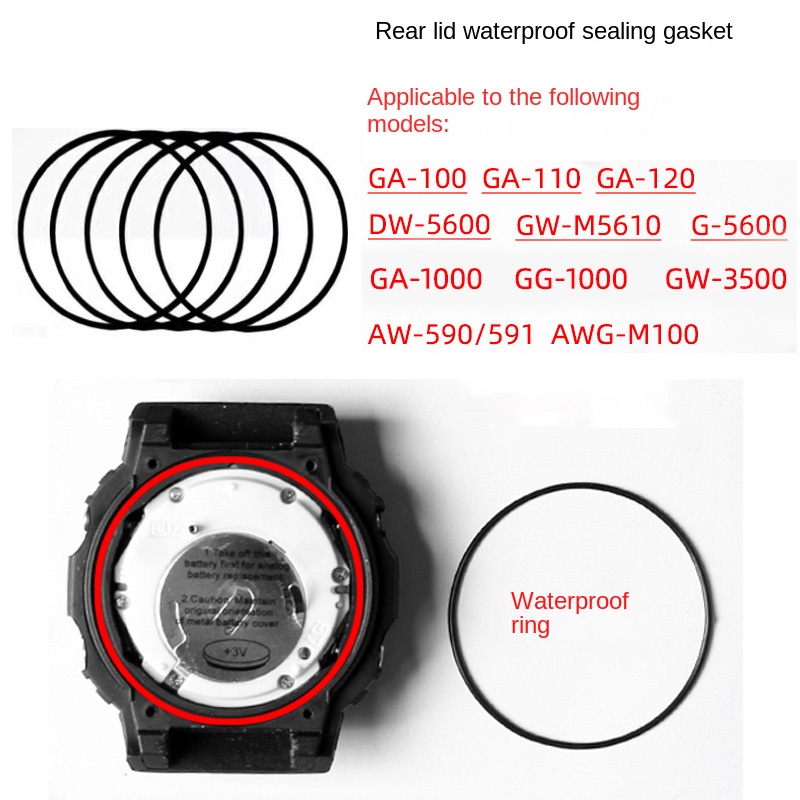 Casio Watch G-Shock Dw-5600 - Rear cover waterproof ring for Casio