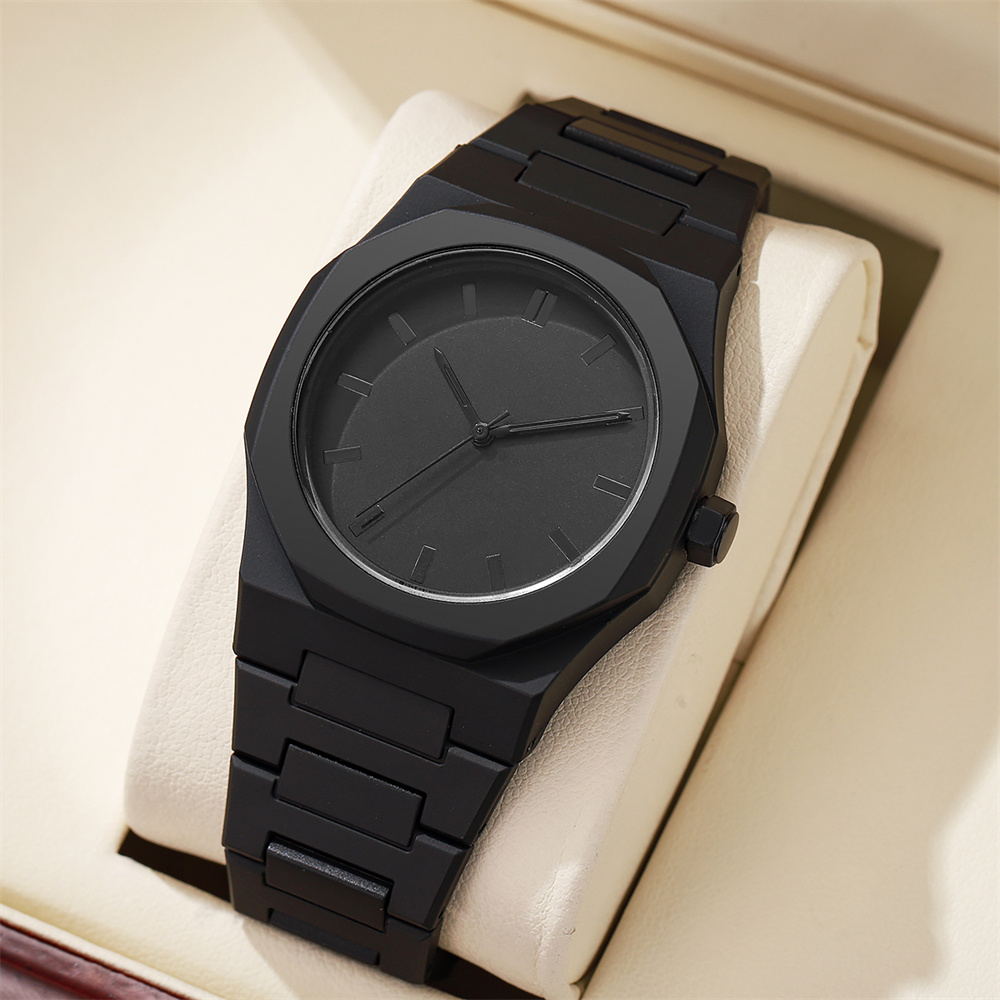 Men's Fashion Simple Black Lar - Butterfly Clasp Deployant ulasan dan harga