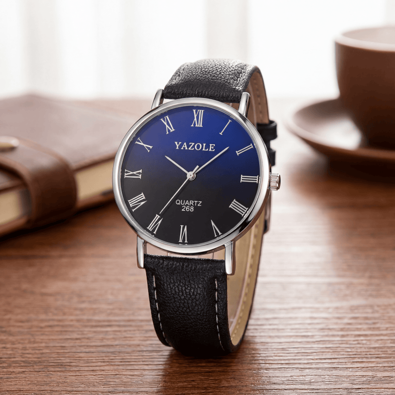 YAZOLE Minimalist Quartz Watch - Leather Watch Band Men ulasan dan harga