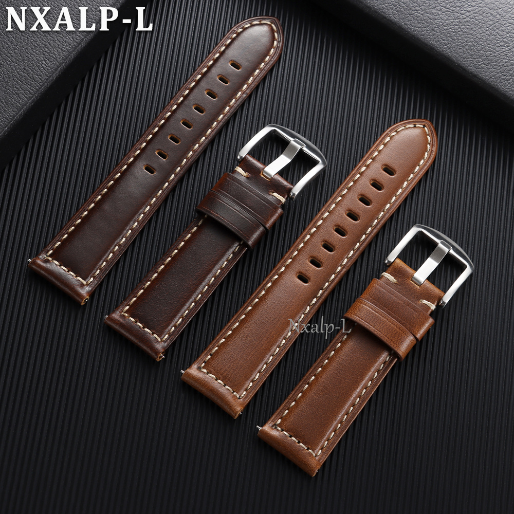 Oil Wax Cowhide Strap 18 20mm  - Omega Watch Speedmaster ulasan dan harga