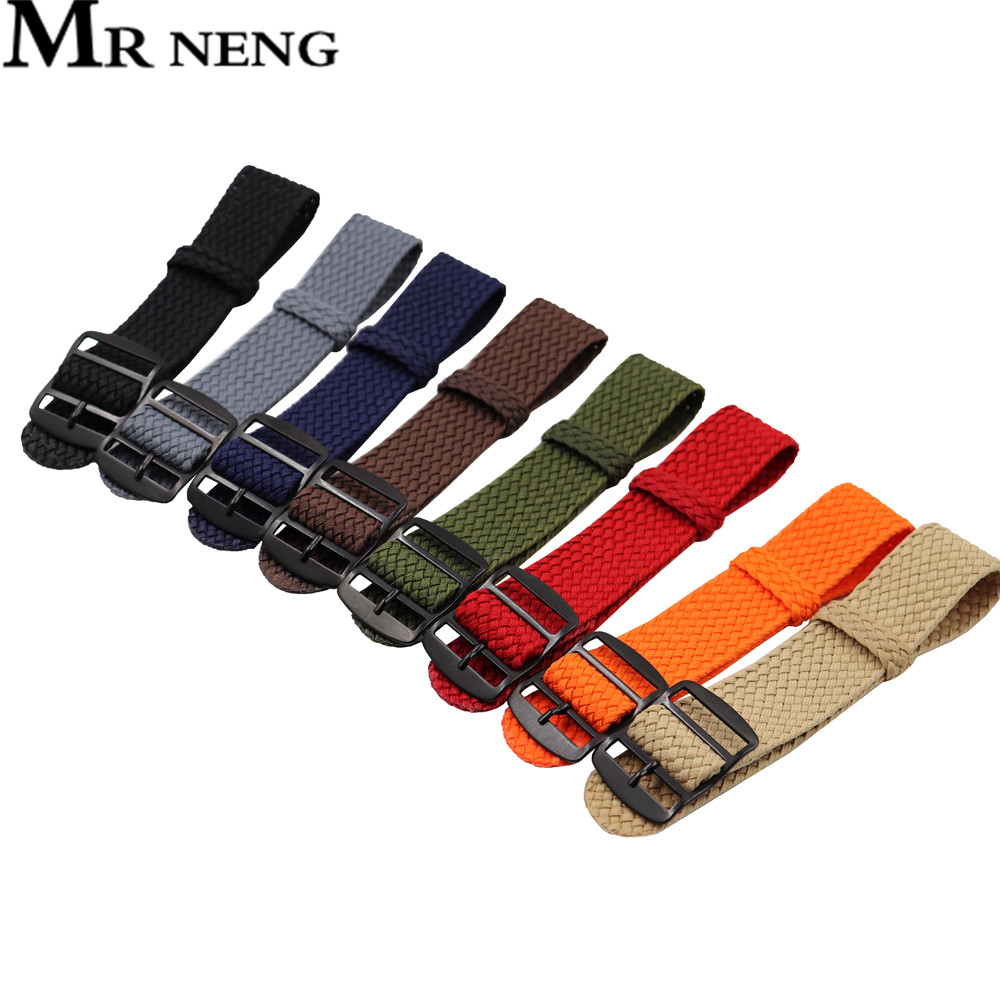18mm 20mm 22mm Solid color For - Perlon Strap Woven ulasan dan harga