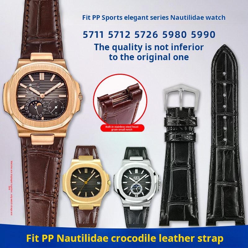 Crocodile Watchband Metal Head - Patek Philippe Watch Nautilus ulasan dan harga