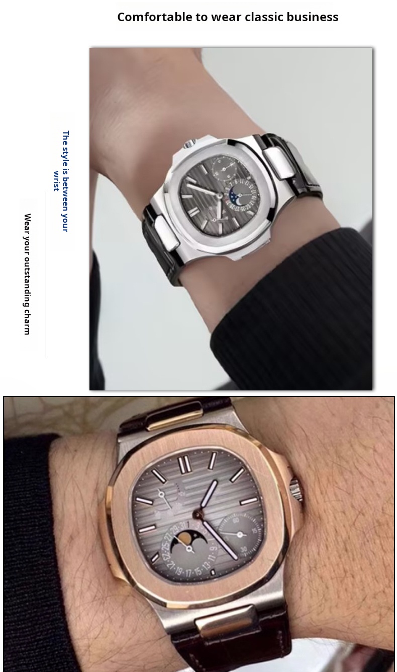 Crocodile Watchband Metal Head - Patek Philippe Watch Nautilus ulasan dan harga