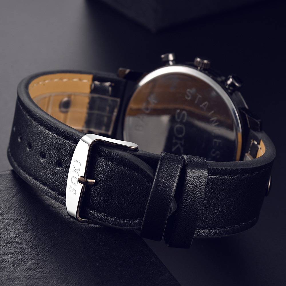 Sleek Men’s Watch Chic Brown L - Leather Watch Band Men ulasan dan harga
