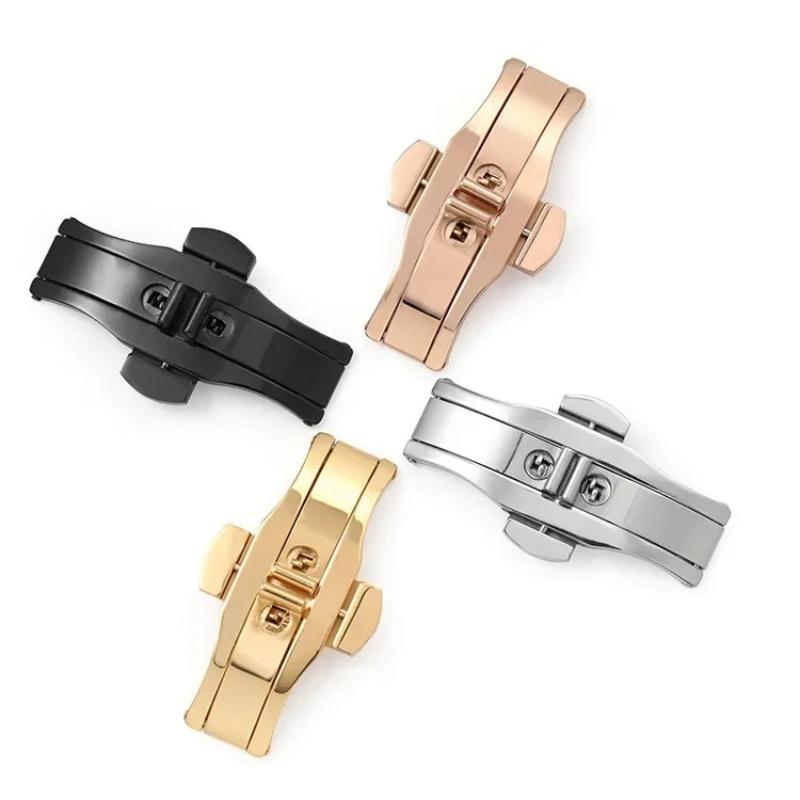 Polished Stainless Steel Buckl - Butterfly Clasp Deployant ulasan dan harga