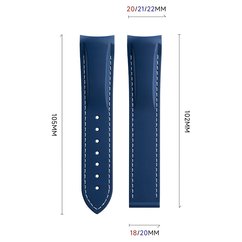Curved End Rubber Silicone Wat - Omega Watch Speedmaster ulasan dan harga