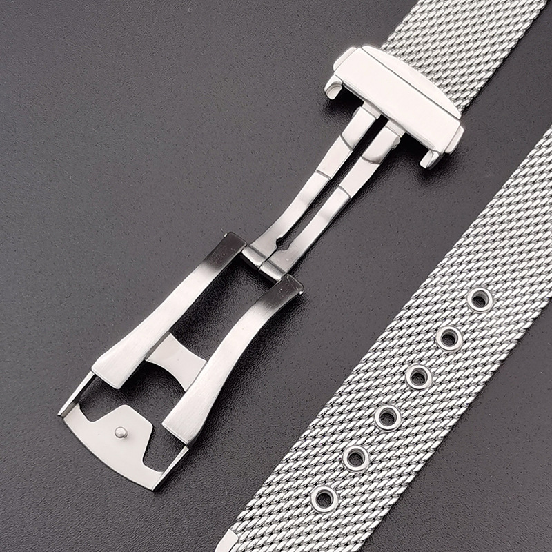 20mm 22mm solid Stainless Stee - Mesh Strap Metal ulasan dan harga