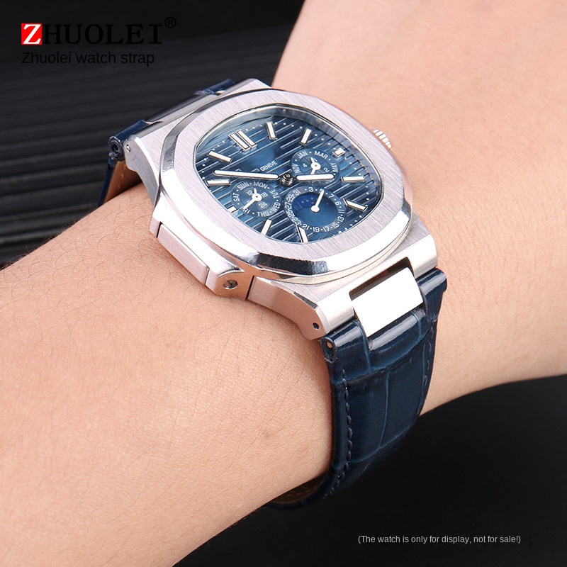 25X13mm notch Genuine Leather  - Patek Philippe Watch Nautilus ulasan dan harga