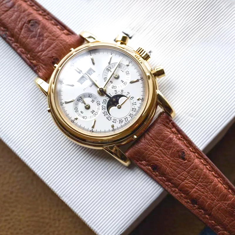 Leather watch band ostrich pat - Patek Philippe Watch Calatrava ulasan dan harga