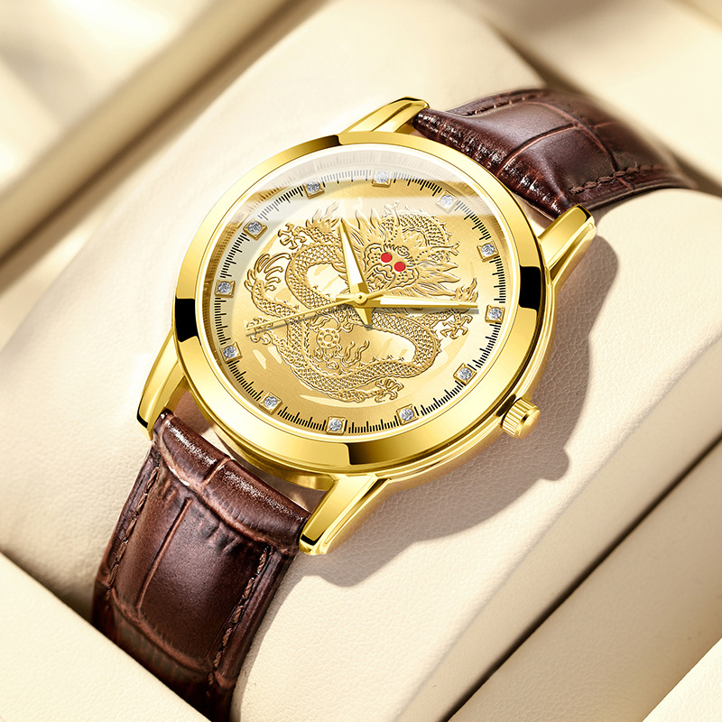 Men Quartz Watch Leather Strap - Leather Watch Band Men ulasan dan harga
