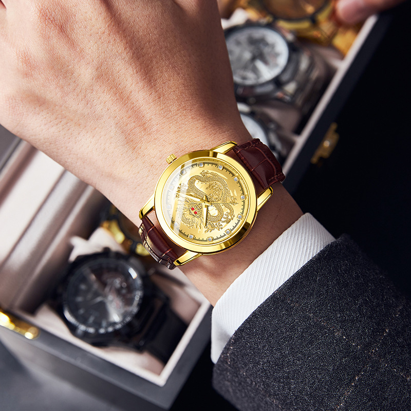 Men Quartz Watch Leather Strap - Leather Watch Band Men ulasan dan harga