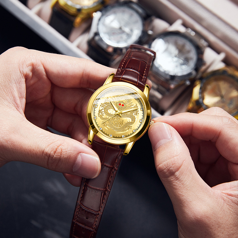 Men Quartz Watch Leather Strap - Leather Watch Band Men ulasan dan harga