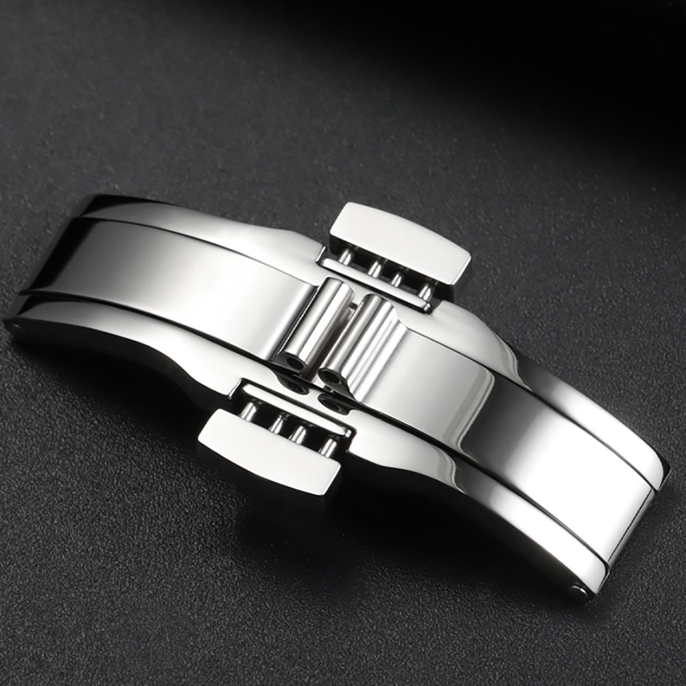 Silver Stainless Steel Butterf - Butterfly Clasp Deployant ulasan dan harga