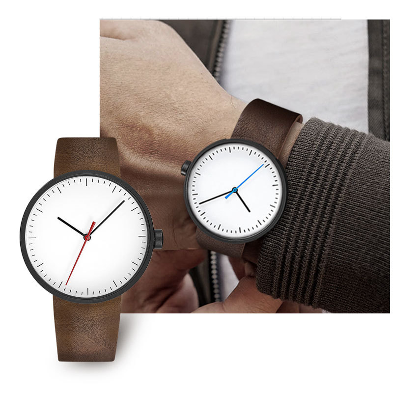 UTHAI Watch Men Simple Trendy  - Leather Watch Band Men ulasan dan harga